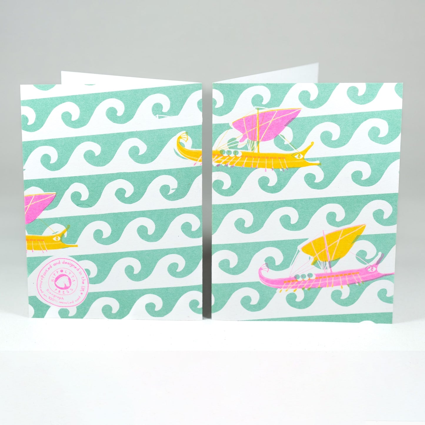 Greek Boats Greeting Card